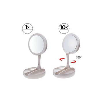 Косметическое зеркало освещено для светодиодного макияжа