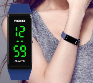 SKMEI женские часы с электронной датой и светодиодом