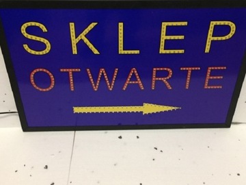 РЕКЛАМНАЯ СВЕТОДИОДНАЯ НЕОНОВАЯ ВЫВЕСКА LED МАГАЗИН ОТКРЫТ 80х50 см