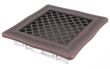 Kratka wentylacyjna DECO 16x16cm miedziana patyna