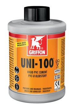 Klej GRIFFON UNI-100 z pędzlem do rur PVC-U - 1L