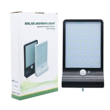 ZD45B LAMPA SOLARNA ULICZNA 36 LED KINKIET CZUJNIK