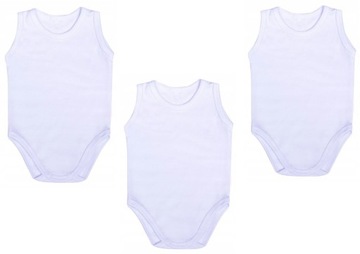 3-PAK BODY RAMIĄCZKO na ramiączkach białe 104 RAMKA
