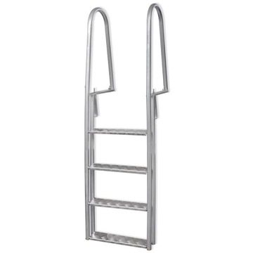 VidaXL Drabina do basenu lub pomostu, 4 stopnie, a