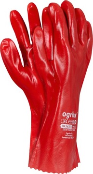 Rękawice Ochronne PVC PCV Gumowe Długie 35 cm