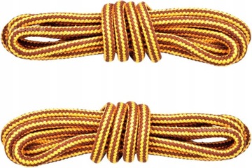 ŻÓŁTO-BRĄZOWE SZNURÓWKI TREKKINGOWE OUTDOOR 90 CM