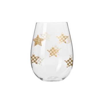 KOMPLET SZKLANEK GWIAZDY ZŁOTE 6SZT 500ML