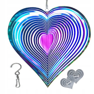 Ornament 3D ze stali nierdzewnej Wind Spinner