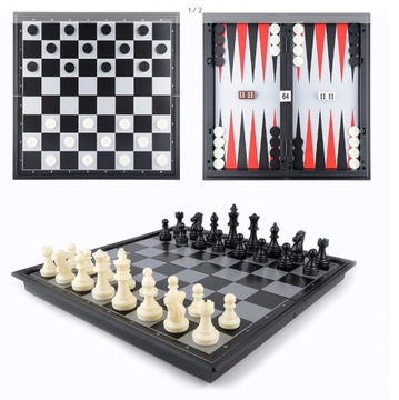 Магнитные шахматные фигуры 3в1 25х25х2см
