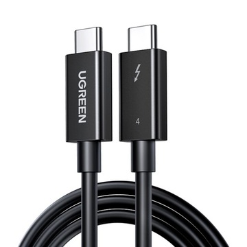 Кабель USB-C — USB-C UGREEN US501, Gen3, 100 Вт, 4K, 0,8 м (черный)