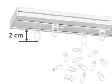 SZYNA SUFITOWA BOJANEK PCV II-torowa osłona 430cm