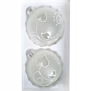 OUTLET Bombki 10cm/2szt dekor szklane choinkowe