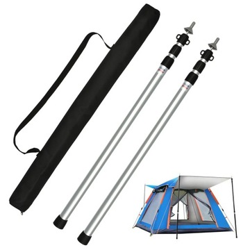 2×TELESKOPOWE MASZTY NAMIOTOWE, ALUMINIOWE SŁUPKI PLANDEKOWE 90-230CM
