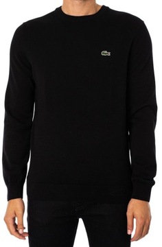 Bawełaniany Sweter Męski LACOSTE LOGO KNIT | ROZMIAR FR:6 | US: XL