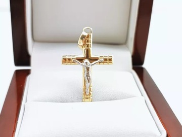 ZŁOTA ZAWIESZKA JEZUS NA KRZYŻU P585 1,13G