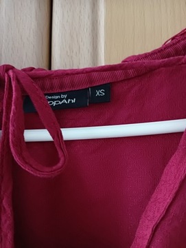 Блузка kappahl 36/38 с рельефным узором, малиновый