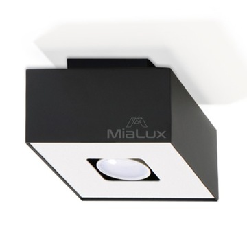 Lampa Plafon Kwadrat COLAR 1 Czarny Oprawa Sufit