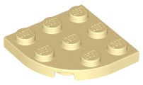 LEGO 30357 Piaskowa płytka 3x3 zaokr. 4543858 1szt