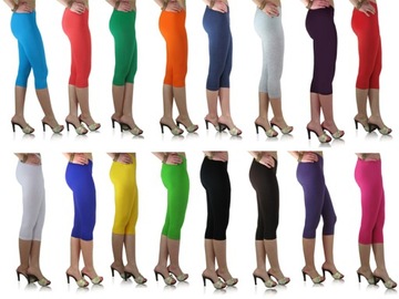 LEGGINSY GETRY POLSKIE BAWEŁNA+LYC. 3/4 roz. XXL