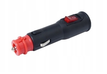 Wtyczka EURO/DIN zapalniczka 12/24V włącznik 15A