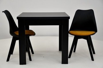 MAŁY CZARNY STÓŁ Z KUBEŁKAMI DO KUCHNI