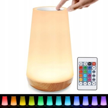 Bezprzewodowa Lampka 13 Kolory Dotykowa RGB pilot LAMPKA NOCNA LED USB
