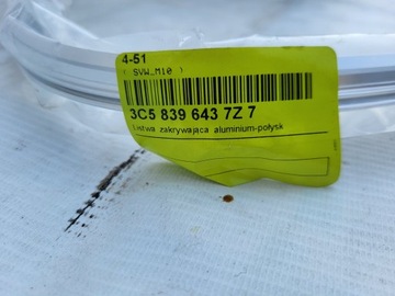LIŠTA CHRÓM DVEŘE VW PASSAT B6 SEDAN 3C5839643