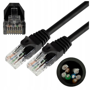 NEKU Kabel Patchcord UTP 5E sieciowy czarny 1,5m