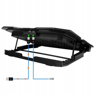 Notebook Cooler z wentylatorem Regulowany Pad chło
