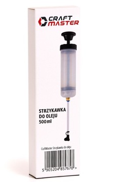 STRZYKAWKA do OLEJU 500 ml Odsysarka DUŻA WYMIANY OLEJÓW POMPKA + AKCESORIA