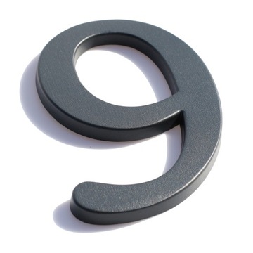 НОМЕР ДОМА, ЦИФРЫ ДЛЯ ДОМА, БУКВЫ графит 9