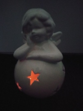 Керамическое светодиодное украшение в виде ангела