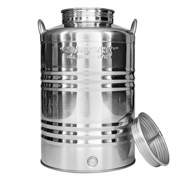 BECZKA ze STALI INOX bańka kanka 50L pojemnik ANTAŁEK na wino bimber whisky