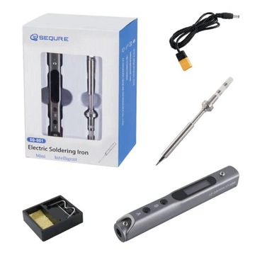 SEQURE SQ001 Przenośna mini lutownica elektryczna OLED szara TS-B2