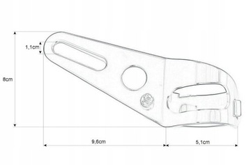 UCHWYTY REFLEKTORA PRZEDNIEJ LAMPY CHROM 36-49MM