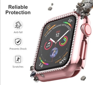 OBUDOWA Ozdobna ETUI CASE + SZKŁO DO APPLE WATCH 7 8 9 2w1 45 mm