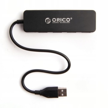 Концентратор USB-A 4 порта USB 2.0 черный ORICO