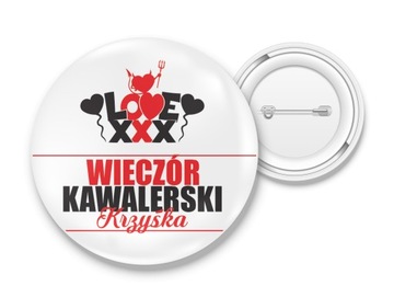 PRZYPINKA ŚLUB WIECZÓR KAWALERSKI KREATOR 56 mm