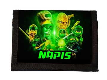 Portfel na rzep NINJAGO Sportowy portfele TWÓJ NAPIS indywidualny