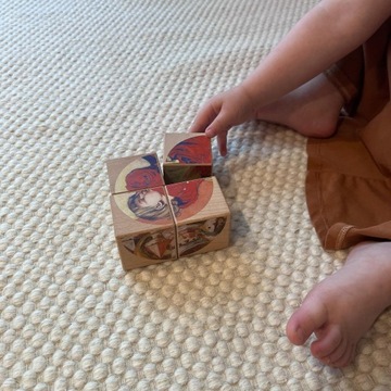 Пазлы (деревянные кубики) картины польских художников