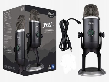MIKROFON BLUE YETI X STUDYJNY USB KOSZ POP STATYW