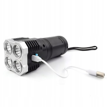 МОЩНЫЙ ФОНАРЬ НА 5 ЛАМП, БЕСПРОВОДНОЙ СВЕТОДИОДНЫЙ ПОИСК