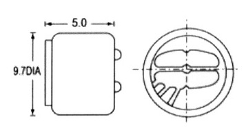 Вставка микрофонная 9,7х5мм KPCM28B