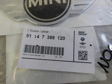 MINI COOPER F60 ZNAK KAPOTY 51147388120