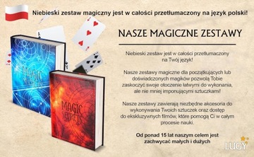 ZESTAW MAGICZNY DLA MAŁEGO ILUZJONISTY DO NAUKI PEŁNE WYPOSAŻENIE PO POLSKU