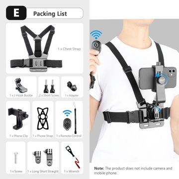 Vamson Chest Strap Rotate Phone Mount for iphone
