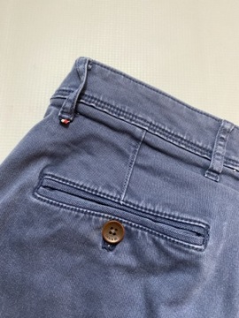 Tommy Hilfiger CHINOS granatowe Spodnie W30 L34