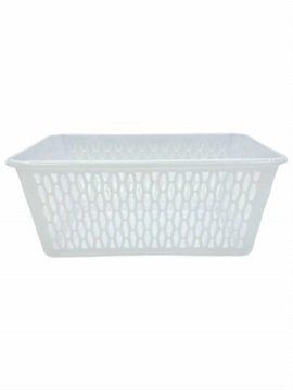 KOSZYK PLASTIKOWY BIAŁY KJ4 37x26x15CM