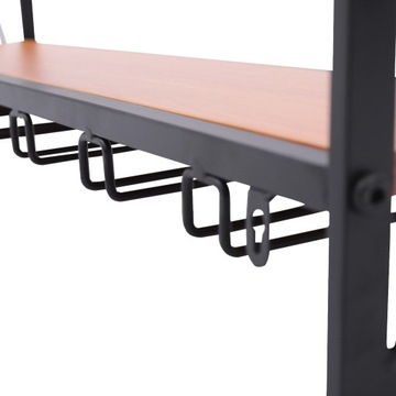 3-х уровневая настенная полка для вина, черная полка