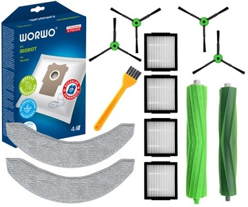 FILTRY SZCZOTKI WORKI MOPY do iRobot Roomba COMBO J7+ J9+ PLUS, ZESTAW